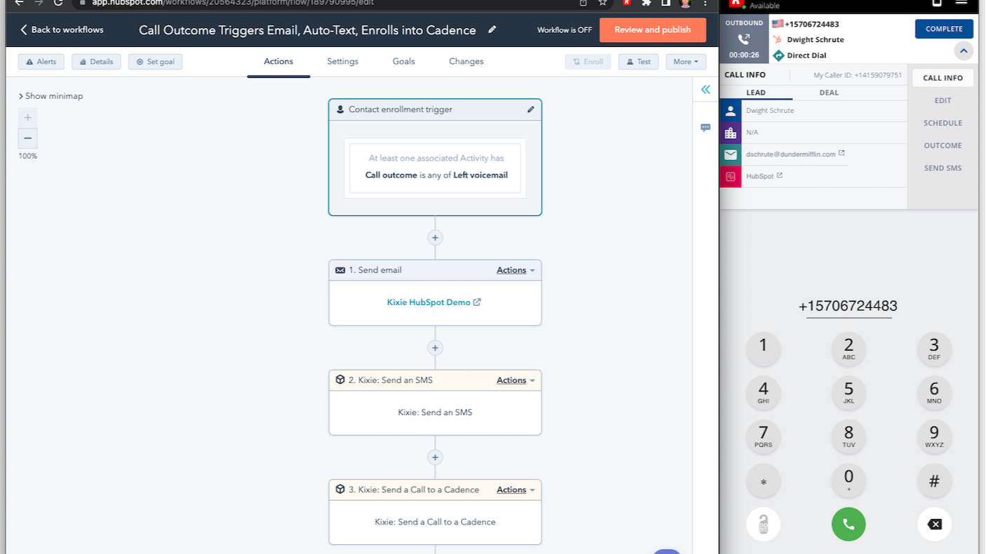 Kixie PowerCall and SMS HubSpot Integration Connect Them Today